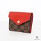 LV ZOE SHORT BROWN DAMIER RED CANVAS GHW