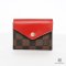 LV ZOE SHORT BROWN DAMIER RED CANVAS GHW