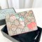 GUCCI WALLET FLOWER COLLECTION SHORT BROWN RED GG SUPREME
