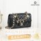 CHANEL CLASSIC 8" LAMP SKIN IN BLACK WITH COCO CHARMS GHW