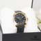 GUCCI WATCH 41 MM GOLD EDGE BLACK STRAP LEATHER