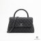 CHANEL COCO LIZARD 10.5" BLACK CAVIAR SHW