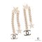 NEW CHANEL EARRING CC LOGO WITH STAR GOLD GHW