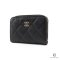 NEW CHANEL ZIPPY CARD SHORT BLACK CAVIAR GHW