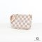 LV POCHETTE MINI WHITE DAMIER CANVAS GHW