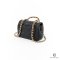 CHANEL FLAP BAG WITH HANDLE BLACK CALF GHW