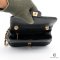 CHANEL FLAP BAG WITH HANDLE BLACK CALF GHW