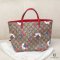 GUCCI KID_S TOTE BROWN RED GG SUPREME MONOGRAM SHW