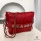 CHANEL GABRIELLE MEDIUM RED LAMB SGHW