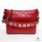 CHANEL GABRIELLE MEDIUM RED LAMB SGHW