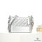 CHANEL GABRIELLE MEDIUM SILVER METALLIC LAMB SGHW