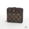 LOUIS VUITTON BI FOLD WALLET SHORT EBENE DAMIER CANVAS GHW