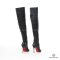 YSL BOOT LONG 37 BLACK LAMB