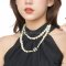 CHANEL NECKLACE PEARL PEARL SHW