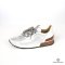 HERMES SNEAKERS 38 METALLIC SILVER CALF