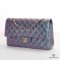  CHANEL CLASSIC 10_ PURPLE METALIC CAVIAR SHW