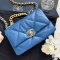 CHANEL FLAP 19 26 BLUE LAMB SGHW