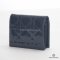 DIOR BI FOLD WALLET SHORT BLUE VERNIS GHW