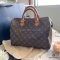 LOUIS VUITTON SPEEDY BAND 30 BROWN MONOGRAM EBENE CANVAS GHW