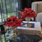 CRYSTAL PEDESTAL TRAY WITH HIBISCUS