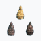 Tiny Buddha set Phra Chai Jiew Xiao Yenta  Gold, silver,