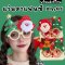 แว่นตาแฟนซีxmas แว่นตาคริสต์มาสพร๊อพคริสต์มาสสุดเก๋