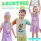 ชุดว่ายน้ำเด็ก pastel surf club แบรนด์ kocotree เซ็ต 3 ชิ้น