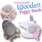 Wooden Piggy Bank กระปุกออมสินลายยูนิคอร์น, จรวด