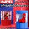 แก้วน้ำ superhero งานดิสนีย์พร้อมฝาปิดฐานซิลิโคนกันร้อน