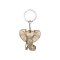crystaline wooden keychain elephant