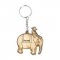 crystaline wooden keychain elephant