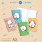 Double A สมุด สมุดบันทึก เย็บลวด ขนาด A6/A5 80 แกรม 40 แผ่น รุ่น Gohan