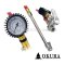 C-OK-TID2 เกจวัดลม-เติมลม (แบบ2ข้าง) TIRE INFALTOR GAUGE 0-200PSI / 0-15 BAR OKURA
