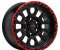 MAX-X12 16x8.5 ET 0 PCD 6x139.7 Black/Edge Polish/Gloss Red Clear/Laser Text