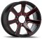 RTG 18x9 ET 20 PCD 6x139.7 CB 106.1 Black/Edge Spoke ball cut/laser text/gloss red clear