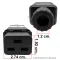 ขนาดด้านหน้าหัวปลั๊กไฟ UPS PDU IEC320 C19 หัวตรง สำหรับ DIY ท้ายเกลียวหมุนล็อก
