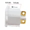 ขนาดด้านข้างเต้ารับ AC 3 ขา ตัวผู้ IEC C14 แบบขันน็อต สีขาว ขั้วขันสกรู (10A 250V)