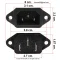 ขนาดเต้ารับปลั๊กไฟ IEC 320 C14 สำหรับ DIY ติดตั้งปลั๊กไฟ (บัดกรี หางปลา)