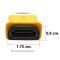 ขนาดหัวต่อสาย HDMI ตัวเมีย (F-F) รองรับ 4K สีเหลือง