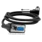 ซูมรายละเอียดหัวสาย RS232 DB9 ฝั่งตัวเมีย (F) ทรงตรง และฝั่งหัวฉากงอลง 90 องศาเป็นตัวผู้ (M) สำหรับต่อพื้นที่แคบ Homenet48