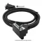 ซูมรายละเอียดหัวต่อ RS232 DB9 ตัวผู้ (M) ขางอฉากลง 90 องศา เห็นพินเข็มและหัวน็อตล็อคชัดเจน สำหรับเข้ามุมแคบหลังตู้คอนโทรล Homenet48