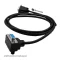 ซูมหัวต่อ RS232 DB9 ตัวเมีย แบบหัวฉากงอลง 90 องศา (DB9 Female Right-Angle Down) สกรูขันล็อก เข้าหัวตรงทุกพิน สำหรับพื้นที่แคบ