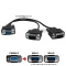 สายแยก RS232 Serial Port DB9 เข้า 1 ออก 2 (F-MM) สีดำ