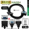 สาย RS232 Serial DB9 แบบตรง ตัวผู้ (M) ตรง + ตัวเมีย (F) ฉากงอลง 90 องศา ยาว 1.5 เมตร สำหรับพื้นที่แคบ หลังตู้คอนโทรล