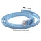 สาย Console USB to RJ45 ชิป CH340 ยาว 1.8 เมตร สายแบนสีฟ้า สำหรับ Config Cisco, Huawei, H3C, ZTE อุปกรณ์ Router และ Switch รองรับ Windows และ Mac