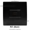 หน้ากาก เต้ารับ HDMI 4K (จัตุรัส) (ถอดประกอบได้) สีดำ ด้านหน้า