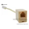 ภาพขยาย RJ11 ตัวเมีย สายแปลง RJ45 ตัวผู้ เป็น RJ11 ตัวเมีย (8P4C to 6P4C) อะแดปเตอร์แปลงพอร์ต LAN เป็นสายโทรศัพท์ ตู้สาขา PBX - สีครีม