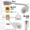 สายแปลง RJ45 ตัวผู้ (8P4C) เป็น RJ11 (6P4C) ตัวเมีย (8P4C to 6P4C) อะแดปเตอร์แปลงพอร์ต LAN เป็นสายโทรศัพท์ ตู้สาขา PBX สัญญาณเสถียร