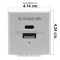 ด้านหน้าเต้ารับ USB Charger Type-C สีขาว 5V 18W