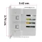 ด้านข้างเต้ารับ USB Charger Type-C สีขาว 5V 18W